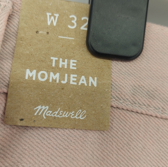 Madewell The Momjean: Overdyed Edition Pink Waist Size 32 - Picture 7 of 13